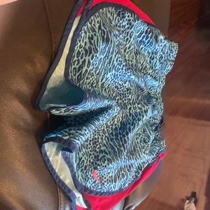 nike blue leaopard print shorts